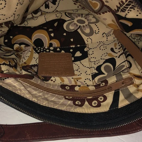 Brighton D549273 Black/Brown Genuine Leather Woven Strap Shoulder/Crossbody Bag - Picture 8 of 10